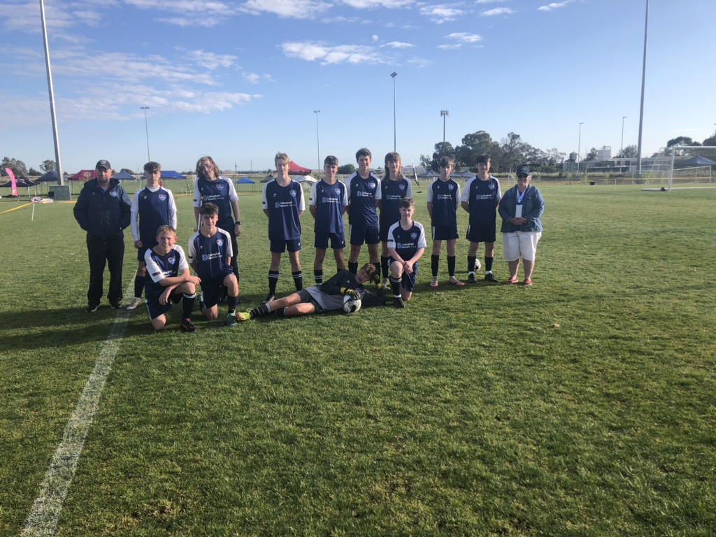 SWVFA U15’s: Back: Rod Perry (Coach), Otis Farrington, Liam Gravolin, Dylan McLachlan, Zander Mibus, Bronson Potter, Levi Perry, Ryan McGregor, Alexander McAdam, Tanya McLachlan (TM). Front: Harley Kearns, Elwood Perry, Zander Atodiresei, Lucas Riley Absent:Gabe Roberts. PHOTO: SUPPLIED