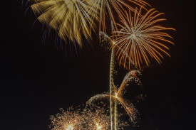 The fireworks organised by The Wimmera-Mallee Pyrotechnics. Photo: Greg Deutscher.